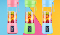 USB Rechargeable Juicer Blender 6 Blades Electric Blender Mini Portable Personal Size Juicer Cup USB Rechargeable Mixer 380ml Food Grade Water Bottle Portable Fruit Juicer Machine. 