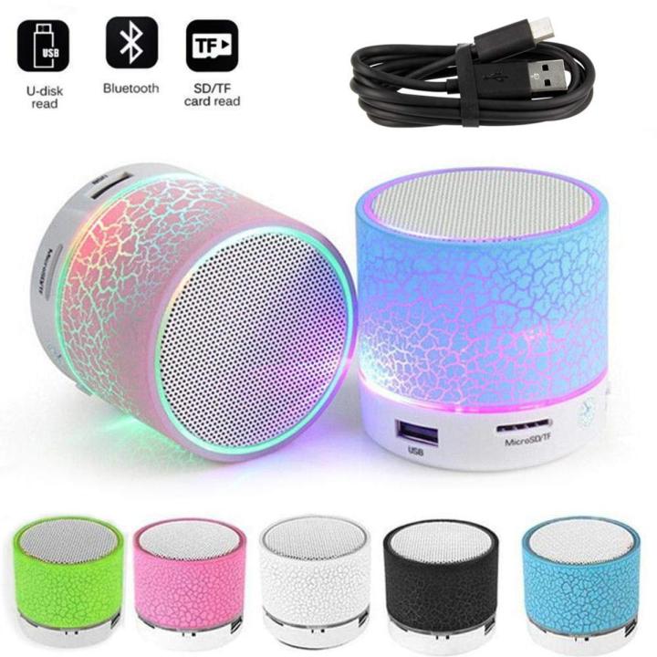 Mini Portable Bluetooth & Rechargeable Speaker with Light + SD Card ...