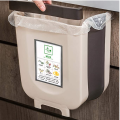 Wall Mounted Foldable Trash Can Bin for Kitchen-Car Garbage and waste storage Collapsible Wall Cleaning Vegetable, Meat Waste Bin 9 Litre Capacity. 