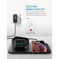 Seneo PA150 Wireless Charger 2 in 1 Wireless Charging Pad w/ iWatch Stand for iWatch 6/5/4/3 7.5W Wireless Charger for iPhone 12. 