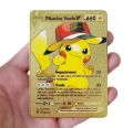55 Pcs Pokémon Gold Foil Cards Set – English TCG Anime Cartoon Pokémon Cards, Rare Collector’s Edition Box, Golden Edition Gift Pack for Kids & Fans. 