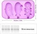 Shape Mold kitchen Silicone Popsicle Moulds, Reusable Ice Cream Moulds with Stick and Lid for Kids, Adults / Silicone Ice Creams Mould with Sticks (Mix/Random Designs/Color). 