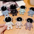 Astronaut Phone Bracket Cute Cartoon Desktop Foldable Stand Accessories 3D Plating Anime Astronaut Phone Holder Stand Holder. 