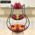 PACKIFY Kitchen Organizer/Fruit Basket/Vegetable stand/Kitchen Counter Rack In Black Color Single and Double Handle with 2 and 3 Tiers. 