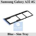 Samsung Galaxy A32 4G SIM Tray Replacement - Blue Jacket Slot. 