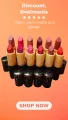 Pack Of 12 Matte Lipstick Multicolour Box. 
