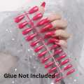 New Design Tip Acrylic Nails 24 ballerina Artificial nails, fake nails Reasonable Price Medium length Press On Nails solid metallic. 