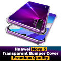 Huawei Nova 5 Back Cover Transparent Extra Bumper Anti Shock Soft Crystal Clear Case For Huawei Nova 5. 