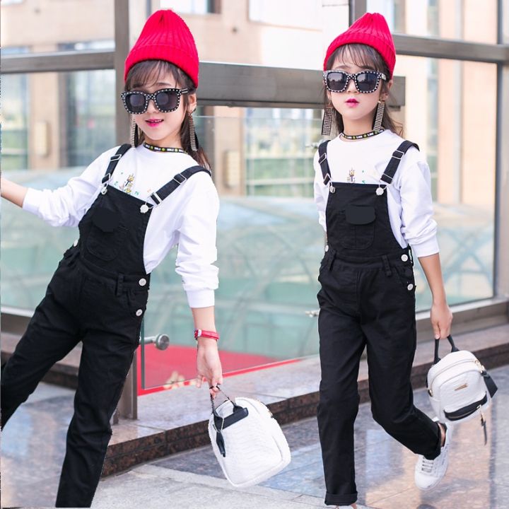 jet black denim romper dungaree for your stylish girls