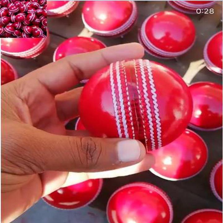 Hard Ball For Cricket - Hardball Red Weight 156 Grams Red 72 Stitches Hand Stitched