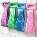 1pc Silicone Body Scrubber Bath Brush Shower Exfoliating Brush Belt Back Scrub Body Cleaner Cleaning Strap Bathroom Accessories. 