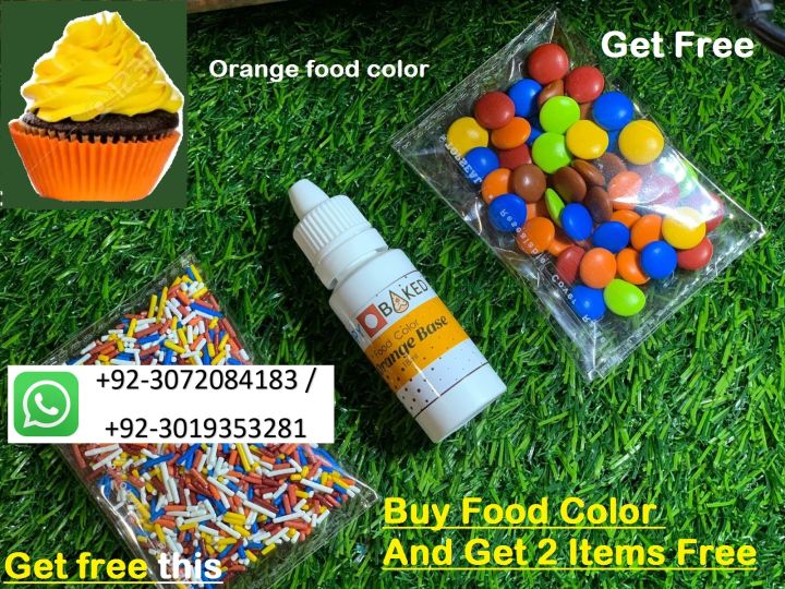 Orange semi Gel food Color for cakes donuts ice cream zarda biryani ...