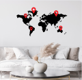 World Map Wall Sticker For Wall for kids | 12x24" World Map Wall Stickers For Living Room Unique Design | Wall Stickers For Kids Learning Classroom | Wall Stickers For Bedroom For Boys, Girls And For Kids. 