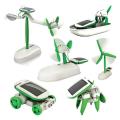 Solar Power Science Kit Solar Boat Plane Windmill Solar Powered Assembly DIY Gift Toy Educational 6 In1 Kit DIY Building Project. 