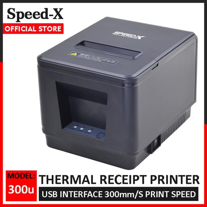 Speedx 300u Thermal Printer for Receipt (Invoice / Raseed Printer) 80mm - USB Interface 300mm/S Printing Speed
