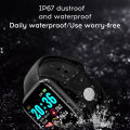 New D20 Smart  Watch Men Waterproof Sport Fitness Tracker Smart Bracelet Y68 Smartwatch - Black. 