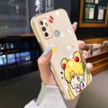 chenyyka For OPPO A32 Case Thin Plating Side Edge Square New Design Phone Cases Cartoon Beauty Moon Girl Pattern Silicone Casing Full Cover Camera Protection Shockproof Softcase. 