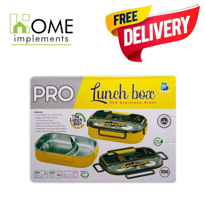 Pro Lunch Box Stainless Steel Thermal Bento Lunch Box Bag Compartment Microwave Lunch Container Kid Adult Leak-Proof Food Storage