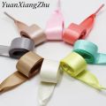 Lsgs 1pair 2 cm width satin shoe laces flat silk ribbon shoelaces boots sneakers shoelace 19 colors length 80cm 100cm 120cm S-1. 