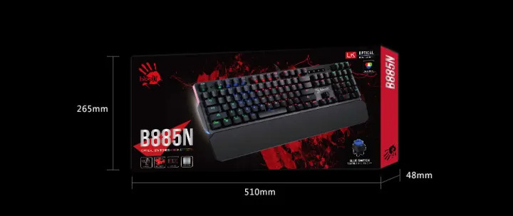 Bloody%20B885N%20Lightening%20Speed%20Light%20Strike%20Ultra%20Fast%20Gaming%20Mechanical%20Keyboard%20-%20Image%203