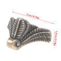 4 Antique Brass Jewelry Chest Wood Case Box Feet Leg Corner Protector Screws Sunlight Super Store. 
