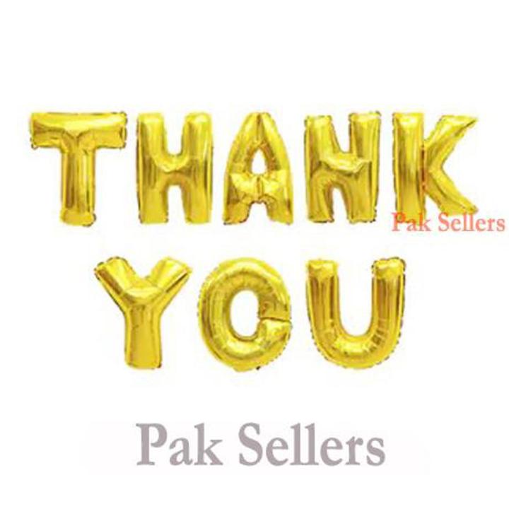 THANK YOU  Foil Balloons Golden Color