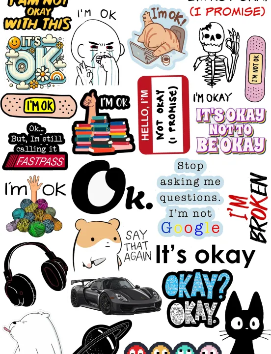 Funny%20I'm%20Okay%20Sarcastic%20Sticker%20Pack%20of%2025%20Aesthetic%20Mood%20Decals%20for%20Laptops,%20Journals%20&%20Mobile%20Covers%20Relatable%20Student%20&%20Office%20Humor%20sticker%202inchx3inch%20each%20sticker%20size%20Sarcastic%20laptop%20stickers%20Relatable%20mood%20decals%20Aesthetic%20black%20&%20white%20sticker%20-%20Image%203