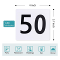 50Pcs Table Numbers 1-50, 3.7x4 Inch Table Numbers, Double Sided Table Number Cards - for Wedding Reception Restaurant. 