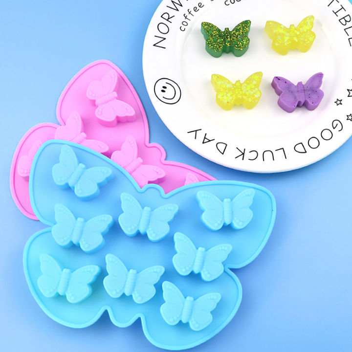 1Pc Butterfly Ice Cube Tray Jello Silicone Mold DIY Soap Making Bath Wax Melts Maker Kitchen Cake Decor Supplies Qoddess