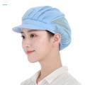 Chef Hat Mesh Food Service Baker Cap Waiter Cap for Commercial Multipurpose Light Blue Half Mesh. 