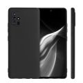 Samsung Galaxy A51 Soft Silicon Matte Back Cover Protective Phone Case, Black. 