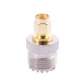 2x SMA Male to UHF Female SO239 SO-239 Jumper Plug RF Adapter Connect -259 Gold. 
