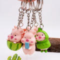 Mobile Key Chain Raincoat Pig Key Chain Summer Raincoat Key Chain Kawaii Animal Key Ring Cute Piggy Key Chain. 