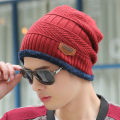 SONG TING Winter Knitting Skull Cap and Neck Scarf Wool Warm - Winter Beanie Hat Cap Neck Warmer Scarf Set Fleece Lined Skull Cap and Scarf Unisex Hat & Scarf Set Stylish Knit Skull Cap for Men & Women. 