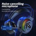 RGB LED pink cute wired cat ear girl gamer PC gaming over ear headphones 7.1 USB surround heavy bass gaming headset noise reduction headsets HiFi stereo headphone gaming pink with microphone mic for online class courses gaming live streaming broadcast. 