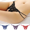 SexyWomen Lace Butterfly Women Open Crotch Briefs Hot Erotic Underwear. 