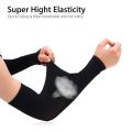 2pack（1Pair) Compression Arm Sleeves Cooling Sun UV Protection Arm Cover with Anti-Slip Design for Outdoor Sports Golf, Basketball Sleeves for Men & Women to Cover Arms. 
