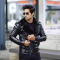 Fashion Biker Leather jacket with fur Coder-31. 
