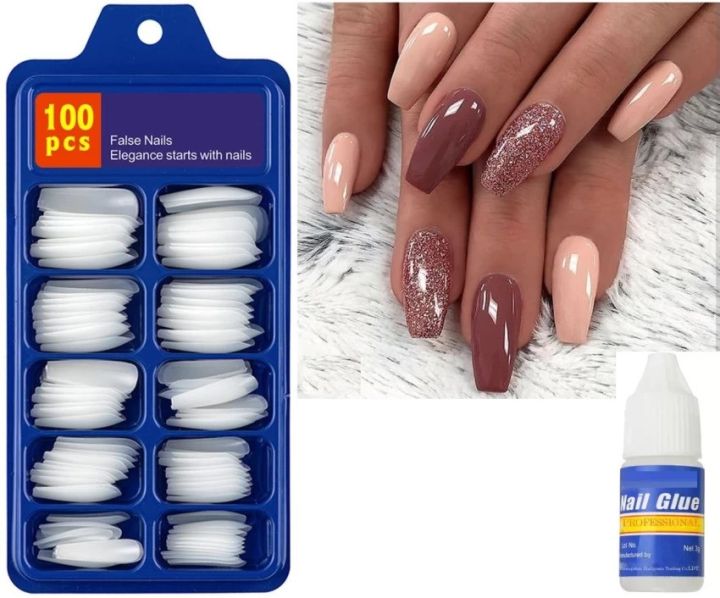 Nails%20100Pcs%20/%20Oval%20&%20Square%20Shape%20Natural%20&%20Transparent%20Color%20With%20Nail%20Glue,%20Artificial%20Fakee%20Nails.%20Fancy%20Fakee%20Nails%20For%20Girls,%20Beautiful%20Nails%20Falsee%20Nails,%20100pcs%20French%20Nails%20For%20Girls.%20-%20Image%205