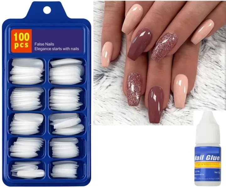 Nails%20100Pcs%20/%20Oval%20&%20Square%20Shape%20Natural%20&%20Transparent%20Color%20With%20Nail%20Glue,%20Artificial%20Fakee%20Nails.%20Fancy%20Fakee%20Nails%20For%20Girls,%20Beautiful%20Nails%20Falsee%20Nails,%20100pcs%20French%20Nails%20For%20Girls.%20-%20Image%205