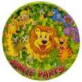 JUNGLE THEME PAPER PLATES PACK OF 10 JUNGLE PARTY PAPER PLATES. 