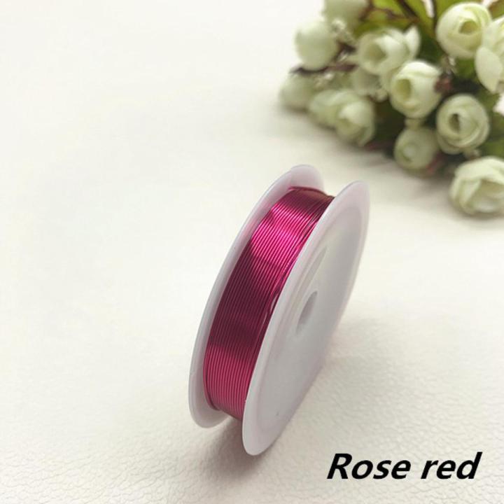 0.3/0.4/0.5/0.6/0.8/1.0mm colored copper wire for DIY jewelry making accessories