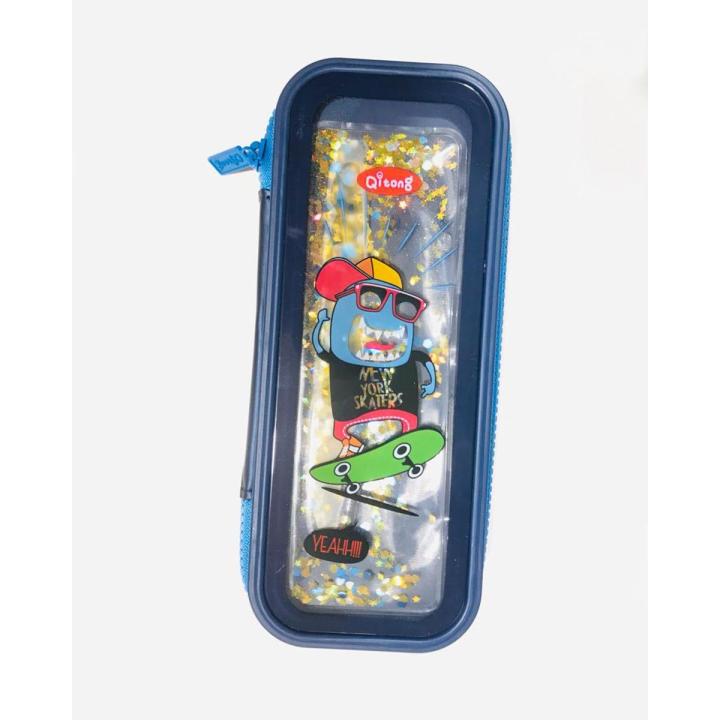 Qitong%20Hard%20Pencil%20Case%20/%20Pencil%20Pouch%20Cool%20For%20School%20pencil%20case%20aquarium%201%20compartment%20with%20organizer%20blue%20-%20Image%202