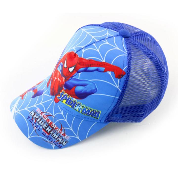 Marvel Spiderman Baby Hat For Boys Girls Summer Mesh Children's Baseball Caps Kids Sun Visor Cap Toddler Hip Hop Snapback Hats