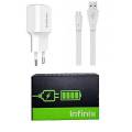 Infinix Fast Charger + Data Cable Original 3.0A Flash Charger for Hot and Note Series. 