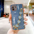Maitus for Xiaomi Mi 11 Lite/11 Lite 5G NE Back Cover with Love Heart Bracelet Fashion Chain Plating Shiny Bling Cases Soft Silicone Mobile Phone Case for Girls Boy. 