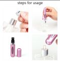 High Quality 5 ml Portable Mini Refillable Perfume Atomizer Bottle Perfume Bottle Refillable Perfume Spray Scent Pump Case, Perfume Mini Storage Purse, Pocket Luggage Aluminum Perfume and Cosmetic Liquid Atomizer for Travel. 