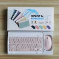 Ultra-Slim Bluetooth Keyboard and Mouse Combo Rechargeable Portable Wireless Keyboard Mouse Set for Apple iPad iPhone iOS 13 and Above Samsung Tablet Phone Smartphone Android Windows (pink). 