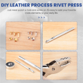 Rivets for Leather, 300 Sets Double Cap Rivets 3 Sizes. 