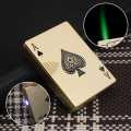 Fancy Card Lighter with Green Flame. 